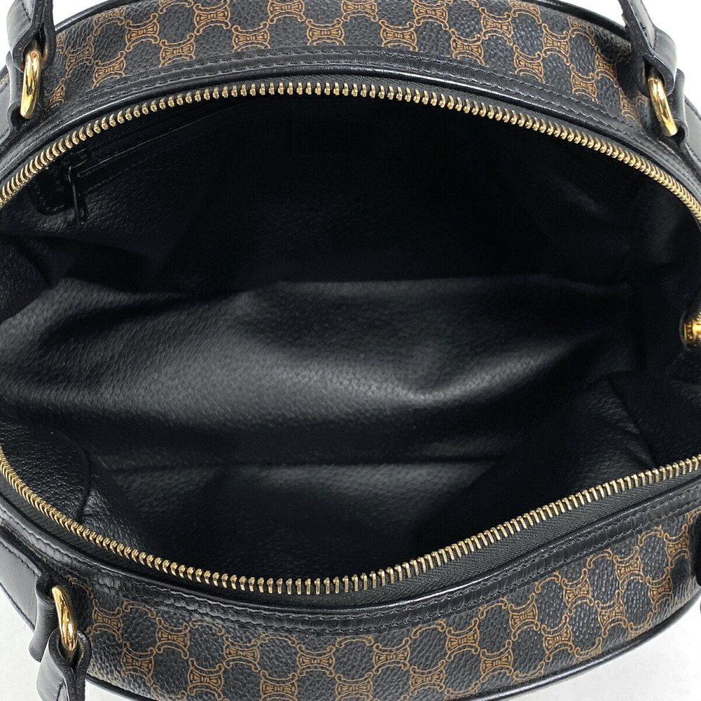 Celine Macadam Pattern Canvas Shoulder Handbag Br… - image 6